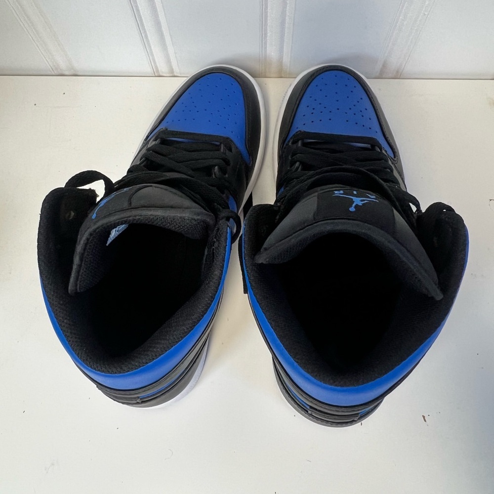 Nike Men's Blue and Black Jordan 1 Mid Size 8 - Picture 6 of 9